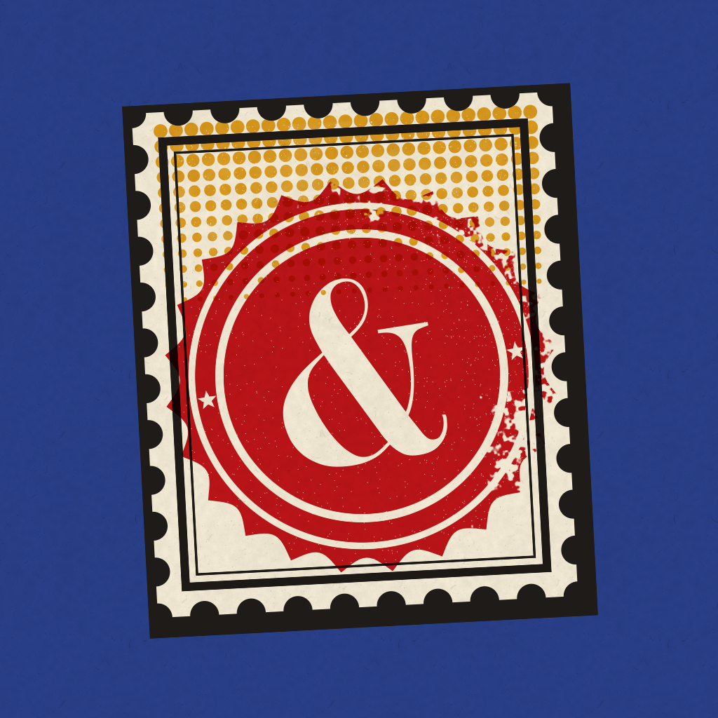 Stamp & Country’s red ampersand postage-stamp seal